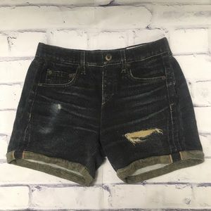 Rag and Bone Denim Print Boyfriend Shorts XXS